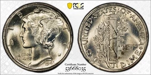 1941 P Mercury Dime PCGS MS-67+ PLUS FB CAC - Picture 1 of 3