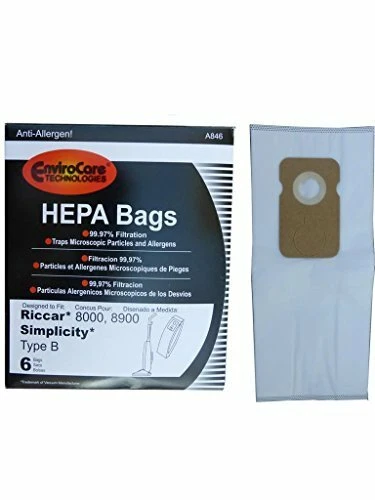 Bolsa de tela Hepa apta para Riccar 8000 8900 apta para Simplicity B C15-6A A846 Foto 1 de 2