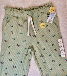 New Girls' Waffle Jogger Sleep Pants - Cat & Jack™ Sage Green L 10-12 - Picture 1 of 3