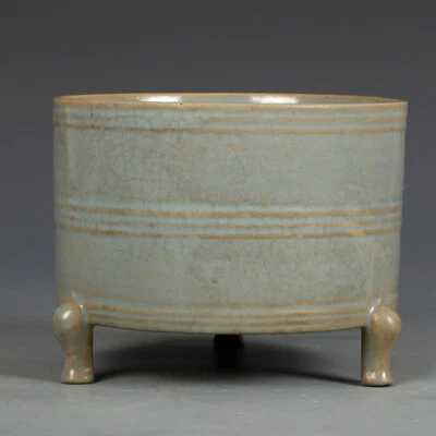 Estufa trípode horno Ru dinastía canción porcelana china rara de 6,4" Foto 1 de 4