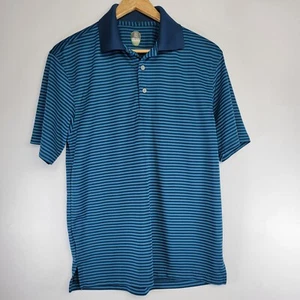 PGA Tour Mens Polo Short Sleeve Golf Striped Shirt Blue Size S-CH P - Picture 1 of 12