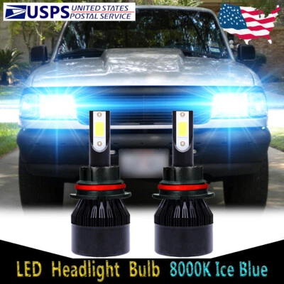 For Ford Ranger 1993-1996 2X 9007 Front LED Headlight Bulb High and Low Beam C9L - Image 1 of 4