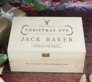 North Pole Mail Personalised Christmas Eve Box Special Delivery Xmas Eve Crate - Picture 1 of 15