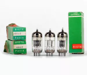 ONE 6BQ7A/6BZ7/ECC180 SICTE NOS ITALY Tubo Valvola Lampada TSF Valvola - Foto 1 di 1
