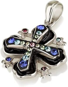 Jerusalem Cross Pendant With Colored Gemstones 3#