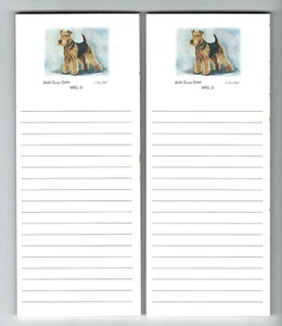 Nuovo Welsh Terrier Pet Dog List Pad magnetico - set di 2 cuscinetti di Ruth Maystead - Foto 1 di 8