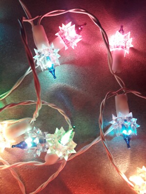 ANCIENNE GUIRLANDE ÉLECTRIQUE de Noël 50 lampes - Non Clignotante EVERGREEN N°6 EUR 25,00