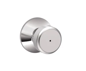 Schlage F40 BWE Bowery Door Knob Bed & Bath Privacy Lock - Picture 1 of 9