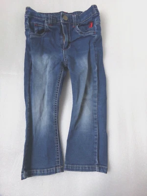 Pantalones de mezclilla ajustados lavados oscuros para niñas talla 24M 24 meses OSO RESISTENTE muy geniales rotos Foto 1 de 4