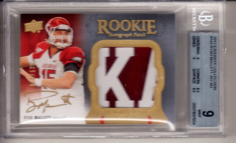 2011 EXQUISITE RYAN MALLETT LOGO PATCH AUTO RC /135 BGS 9.0 MINT 10 AUTO!! - Image 1 of 1