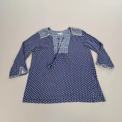 Camisa Anne Klein Feminina Azul Média Casual Ao Ar Livre Conforto Meia Manga Feminina - Imagem 1 de 4