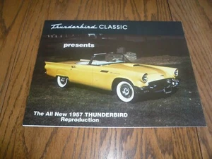 1957 Ford Thunderbird Reproduction by Thunderbird Classic Corp Sales Brochure - Picture 1 of 3