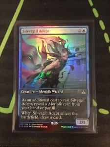 MTG Magic The Gathering Silvergill Adept Foil Promo Blue Merfolk Commander - Picture 1 of 1