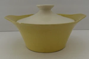 Vtg Cameron Clay USA Pottery Ovenware Yellow 4 C Serving/Casserole Dish with Lid - Picture 1 of 6