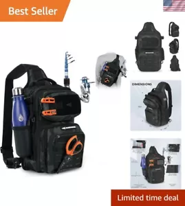 Durable Fishing Sling Tackle Bag with MOLLE System for Optimal Gear Organization - Picture 1 of 9