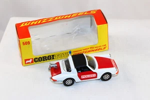 Corgi Toys 509 Porsche 911S MINT Targa Police Car Polizei WhizzWheels Box fine - Imagen 1 de 19