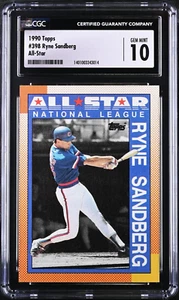 1990 Topps Ryne Sandberg All-Star #398  - CGC 10 -Hall of Fame- Chicago Cubs - Picture 1 of 2