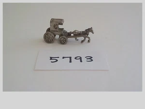 Vintage Miniatur Zinn Pferd & Buggy Figur #5793 - Bild 1 von 6
