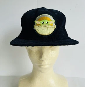 STAR WARS Mandalorian Baby Yoda Blue Cotton Corduroy Baseball Cap Hat Snapback - Picture 1 of 9