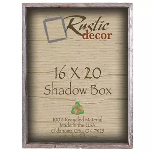 16x20 Reclaimed Rustic Barn Wood Collectible Shadow Box - Picture 1 of 4