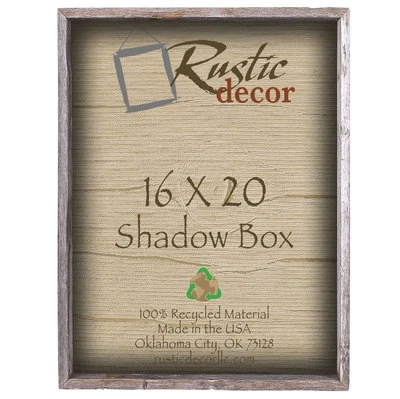 16x20 Reclaimed Rustic Barn Wood Collectible Shadow Box - Image 1 of 4