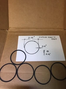 Set of 5 2-3/4" OD X 1/8" Rubber Gasket Seal 2.75" In O-ring Vehicle Automotive - Bild 1 von 4