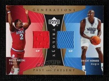 2006-07 Upper Deck Trilogy Dual Patch Gold 2/50 Dwight Howard Moses Malone