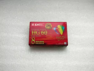 EMTEC/BASF HG60 8mm Video Recorder Cassette NEW HG P5-60 - Photo 1/3