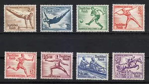 Germany 1936 MNH Mi 609-616 Sc B82-B89 Summer Olympic Games, Berlin 03 ** - Picture 1 of 2