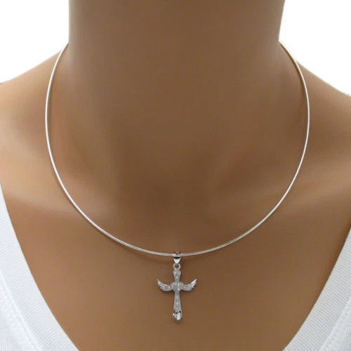 Collar Omega Redondo Plata de Ley 925 - 1,2 mm 16"/18" Hecho en Italia Foto 1 de 3