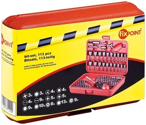 Fixpoint 77119 Schraubendreher-/Bitsatz 113-teilig, in übersichtlicher Box - Bild 1 von 3