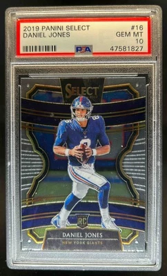 2019 Select Daniel Jones RC Rookie Concourse #16 Giants PSA 10 - Image 1 of 2