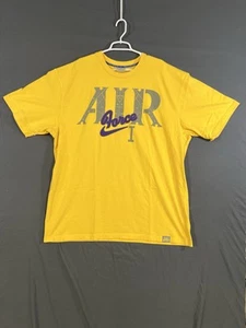 Nike Air Force 1 Hombre Manga Corta Amarillo Camiseta 3XL Gráfica Camiseta - Imagen 1 de 9