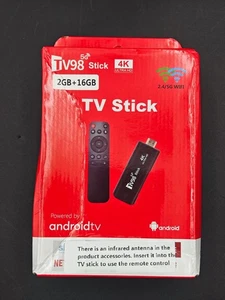 TV98 High-Performance Android 12.1 4k UHD Smart TV Stick 2GB RAM 16GB ROM 5G - Picture 1 of 4