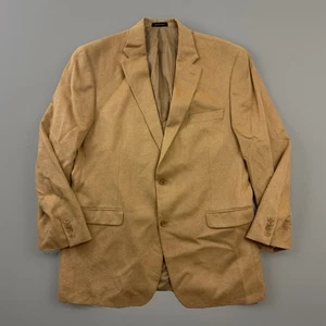 Lauren Ralph Lauren 2 Button Sport Coat Men's 44L Camel Hair Blazer Jacket Beige - Picture 1 of 13