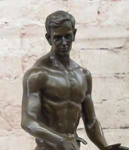 Escultura de Bronce, Estatua Hecha a Mano Gay Edición Coleccionista Hombre Desnudo Gay Oferta - Imagen 1 de 5