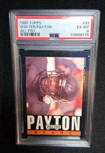 1985 Topps Walter Payton PSA 6 Ex-Mt # 33 HOF Sweetness Graded - Bild 1 von 2