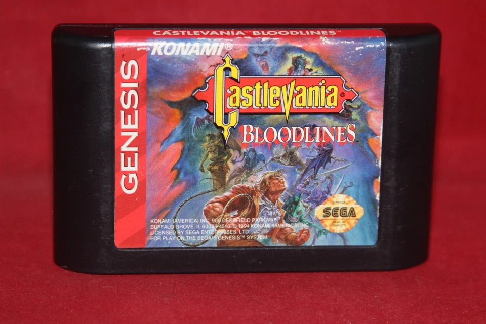 Castlevania: Bloodlines (Sega Genesis, 1994) Authentic Game Cartridge - Image 1 of 3