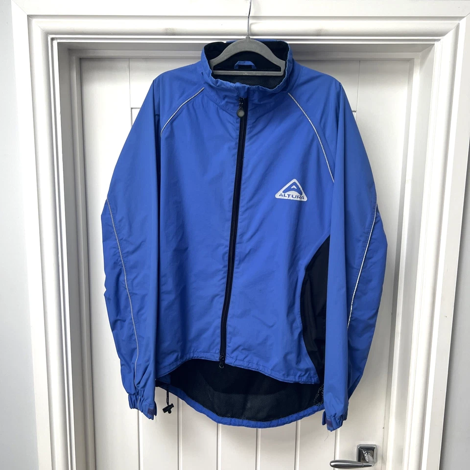Altura Cycling Jacket Men's Medium Blue Full Zip Outdoors Windbreaker Reflective - Image 1 of 4