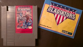 American Gladiators (NES, 1993) NES CART AND MANUAL