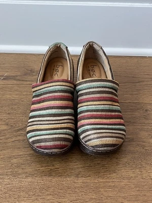 Zuecos BOC Born Concept Talla 7 Multicolor Nadiyya Tela a Rayas Boho Comfort Foto 1 de 4