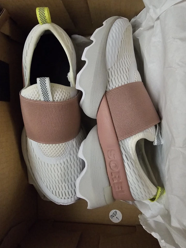 Sorel Women's Kinetic Impact Strap Shoes - White Moonstone - Size 5.5