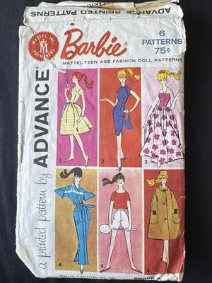 Used Advance BARBIE 6 Sewing Pattern - Image 1 of 2