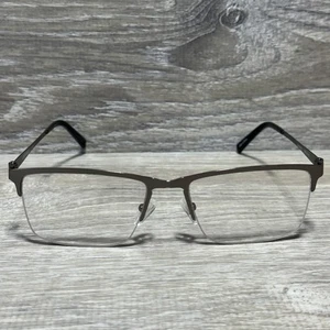 Dickies DK116 Eyeglass Frames Gunmetal 56-18-145 Half Rim Rectangle Men’s Good - Picture 1 of 10