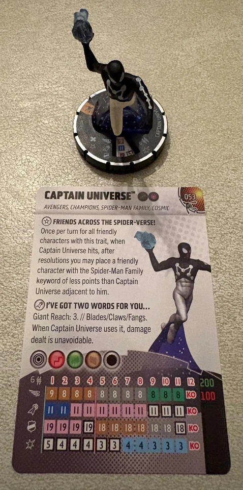 Marvel Heroclix 053 Captain Universe Spider-Verse Chase Figure New W Card - Image 1 of 1