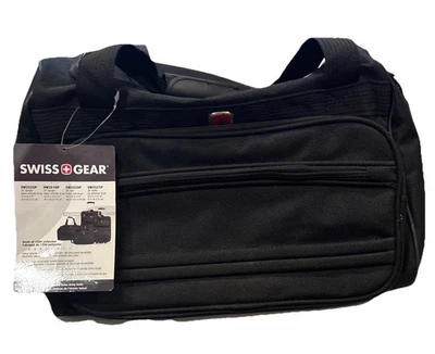 Swiss Gear Black Tote Bag Overnight Weekend Carry On Bag 16x10x11.5 - Image 1 of 4