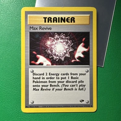 Trainer Max Revive 117/132 Gym Challenge Unlimited WotC 2000 Pokemon LP/NM - Image 1 of 2