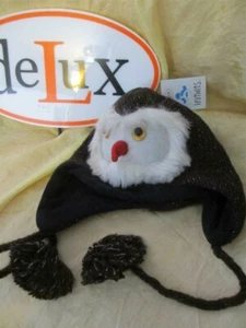 deLux BROWN HOOT barn OWL Knit ADULT bird costume FLEECE LINED knitwits New tag - Picture 1 of 5