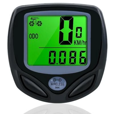 Wireless Bike Speedometer Computer Speedo MTB Cycling Odometer LCD Waterproof - Image 1 of 4