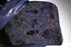 55ct 39x30x5 Nice Red&Green Black Basalt Matrix Opal Rohstein Honduras Gem - Bild 1 von 4